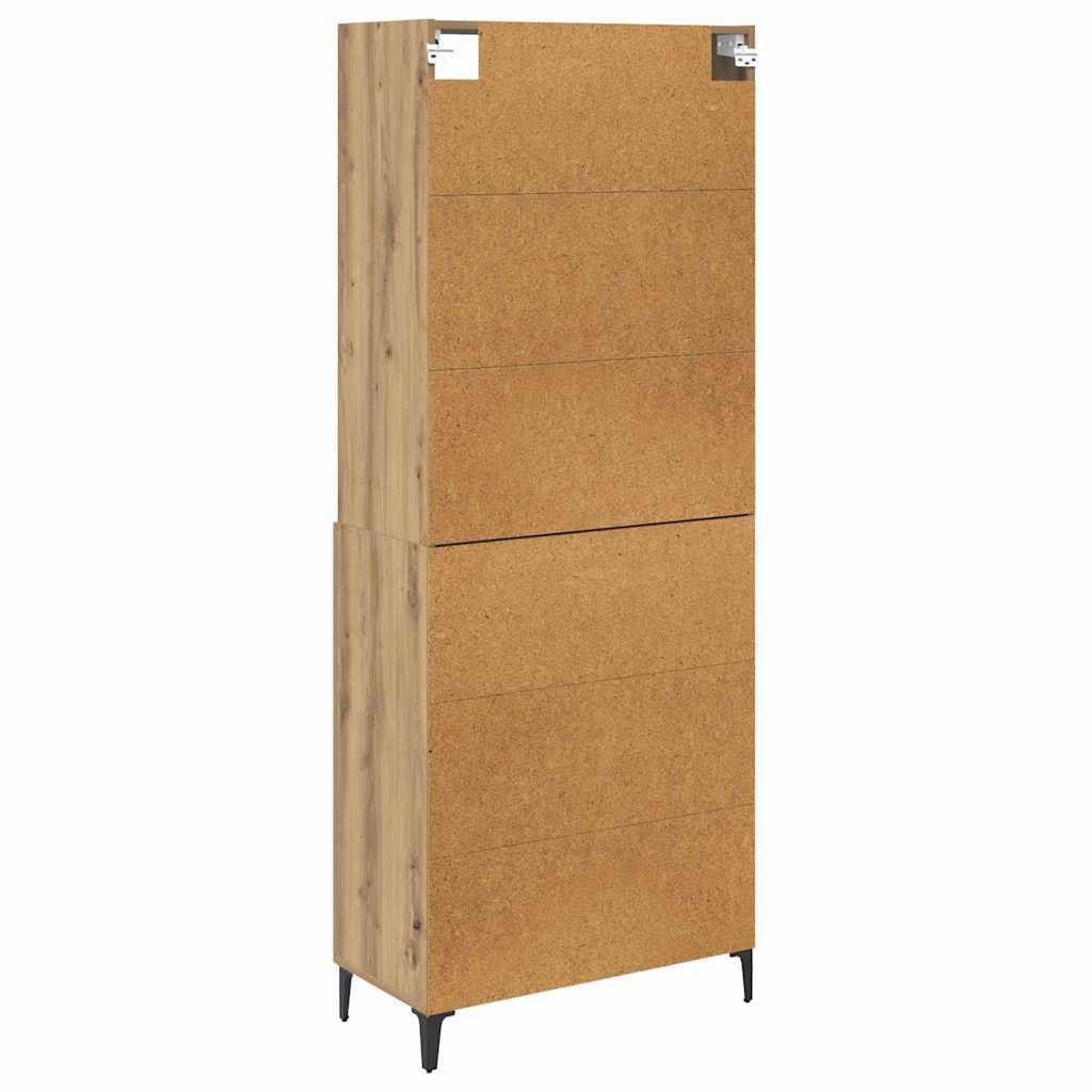 Bufet Stejar Artizanal 69,5 x 34 x 180 cm Lemn compozit — imaginea 3