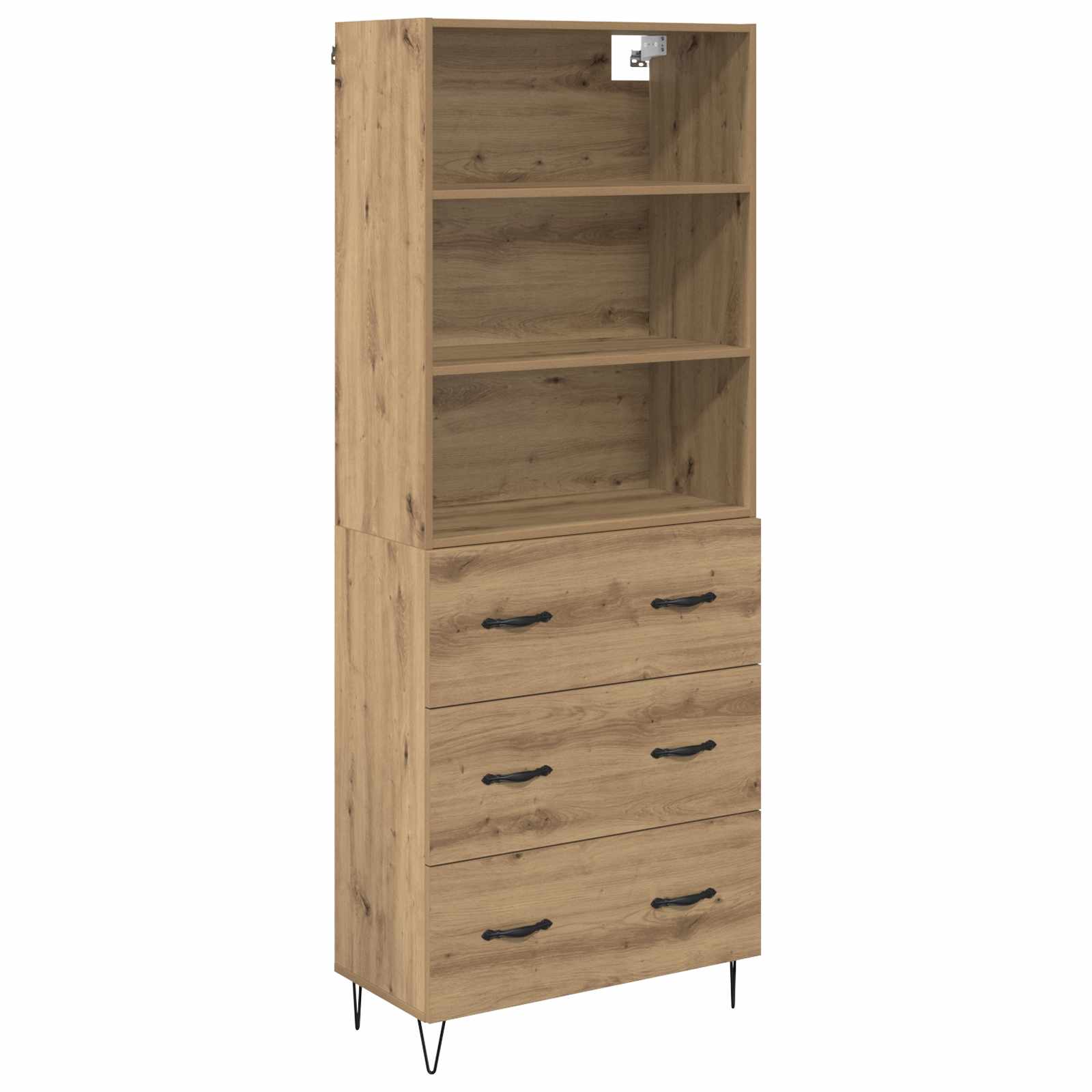 Bufet Stejar Artizanal 69,5 x 32,5 x 180 cm Lemn compozit