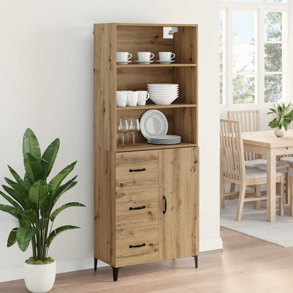 Bufet Stejar Artizanal 69,5 x 34 x 180 cm Lemn compozit — imaginea 5