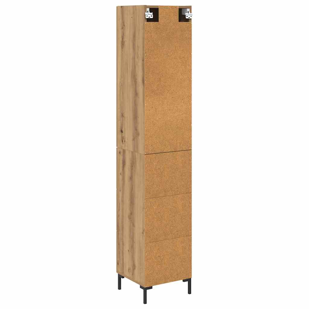 Bufet Stejar Artizanal 69,5 x 34 x 180 cm Lemn compozit — imaginea 3