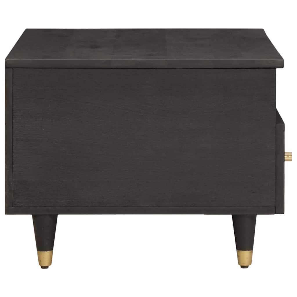 Masa de cafea Negru 80 x 54 x 40 cm Lemn de mango solid — imaginea 5
