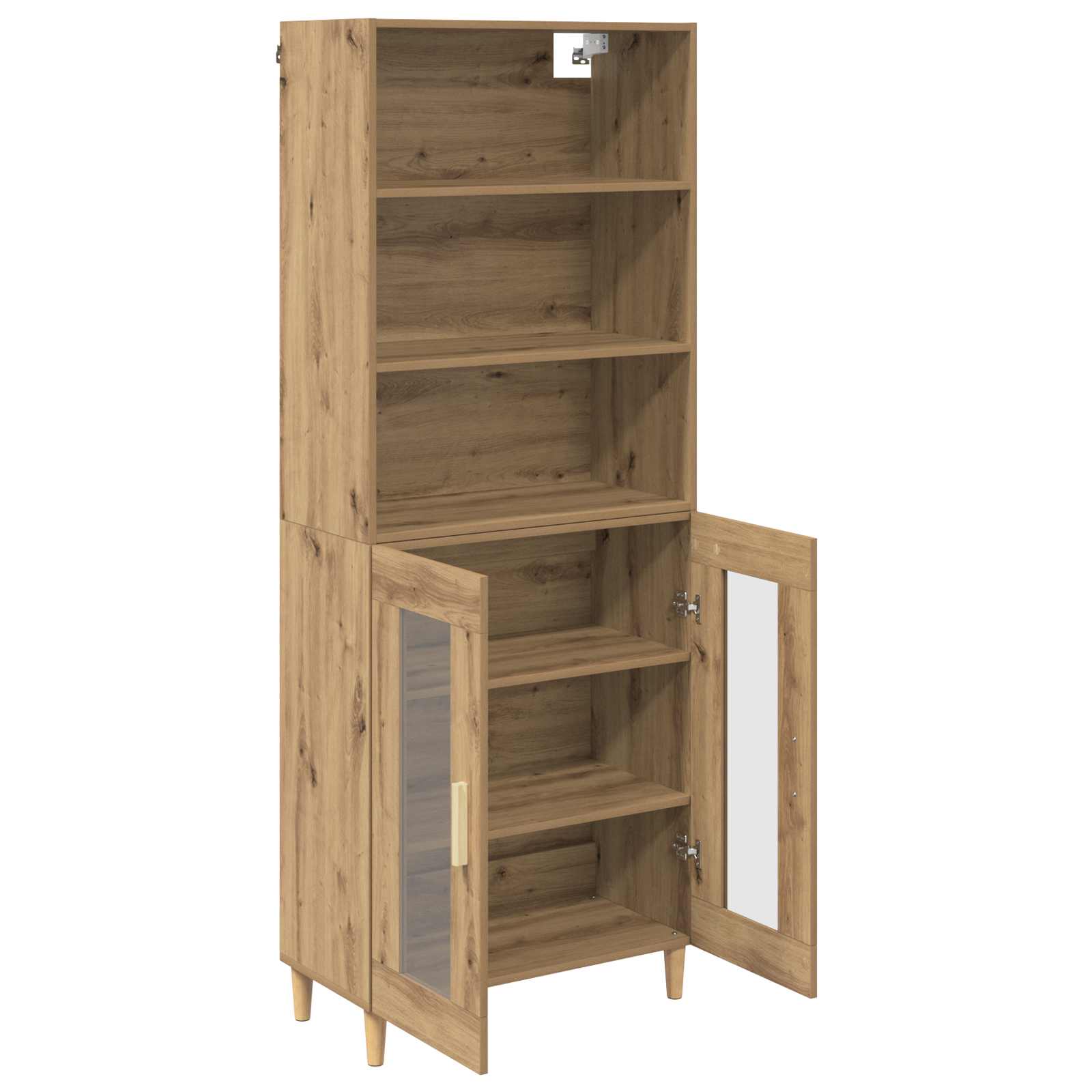 Bufet Stejar Artizanal 69,5 x 32,5 x 180 cm Lemn compozit — imaginea 5