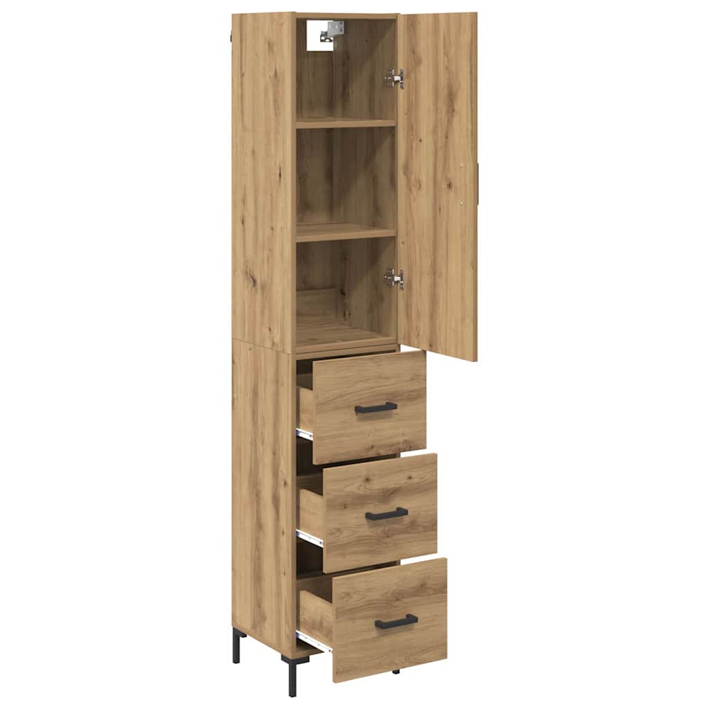 Bufet Stejar Artizanal 69,5 x 34 x 180 cm Lemn compozit — imaginea 6