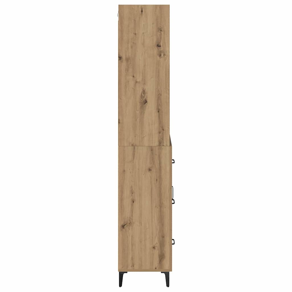 Bufet Stejar Artizanal 69,5 x 34 x 180 cm Lemn compozit — imaginea 10