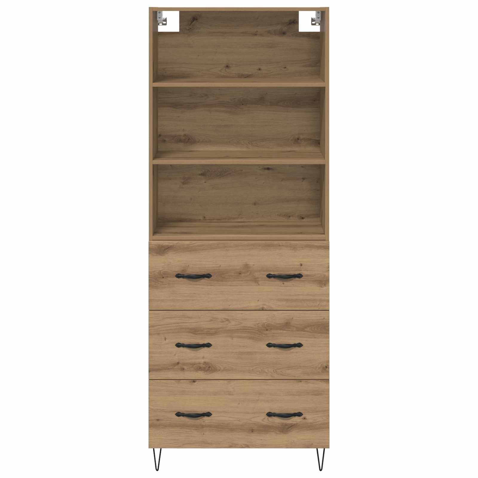 Bufet Stejar Artizanal 69,5 x 32,5 x 180 cm Lemn compozit — imaginea 8