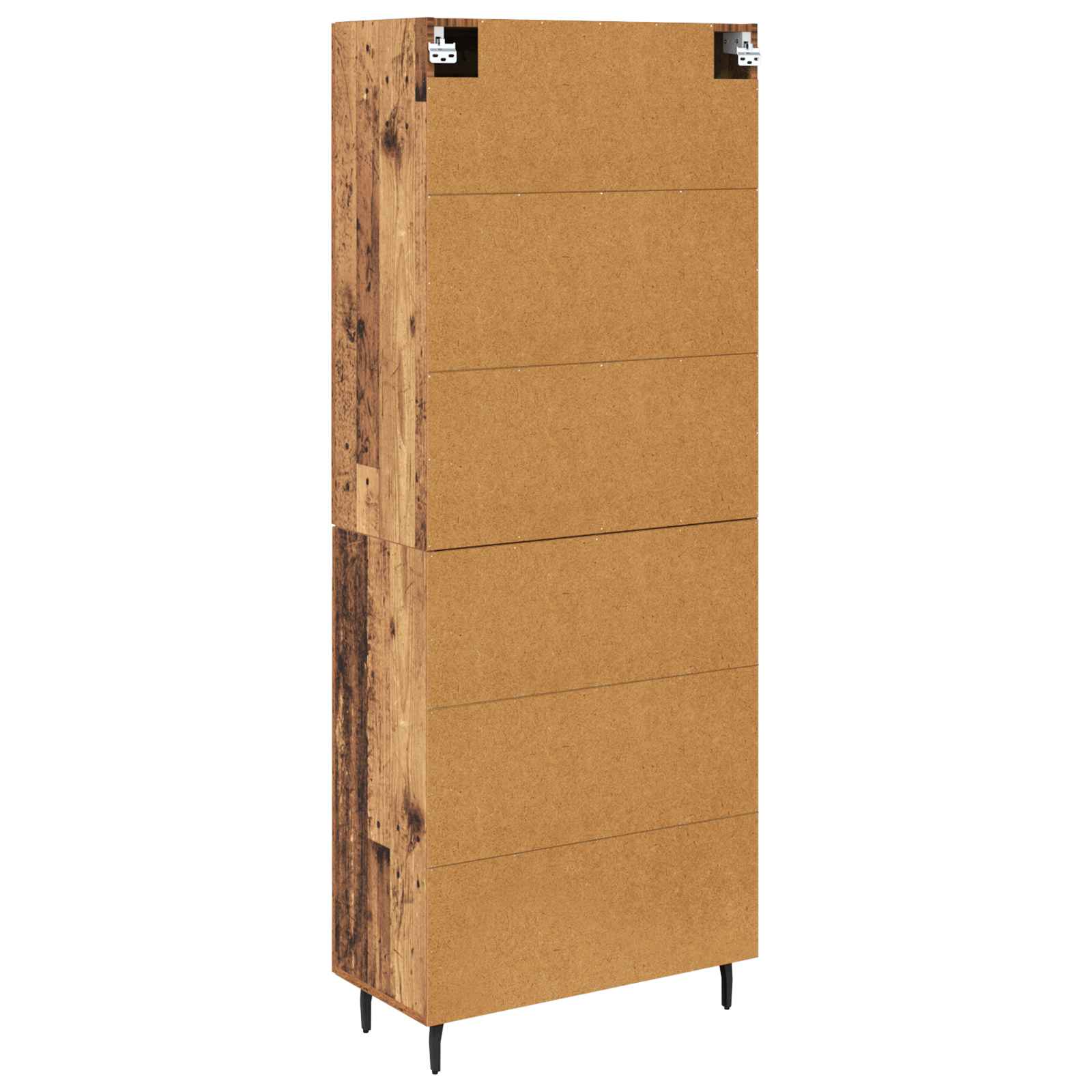 Bufet 2 pcs Lemn Vechi Lemn Stratificat si Sticla — imaginea 10