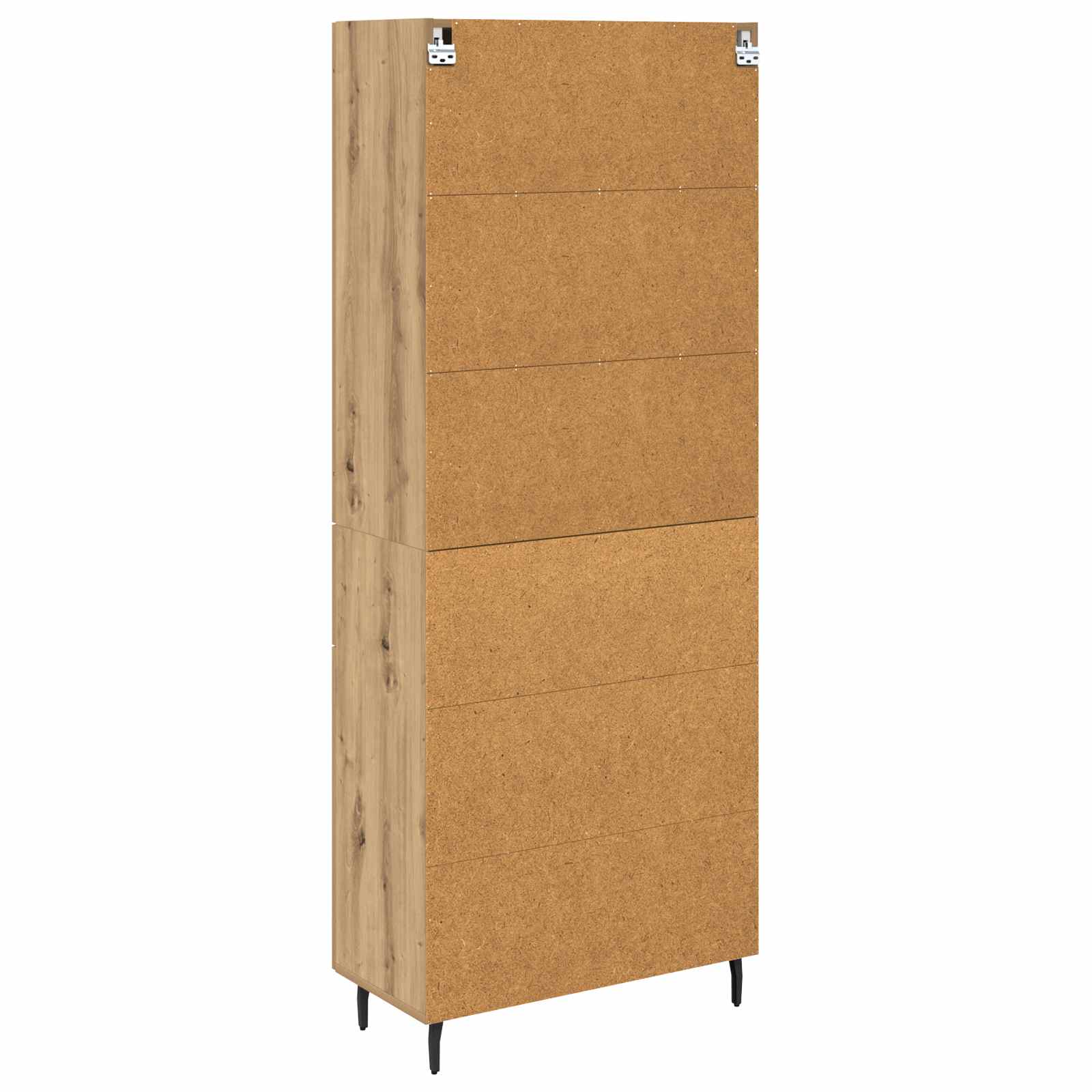 Bufet 2 pcs Stejar Artizanal Lemn Stratificat si Sticla — imaginea 10