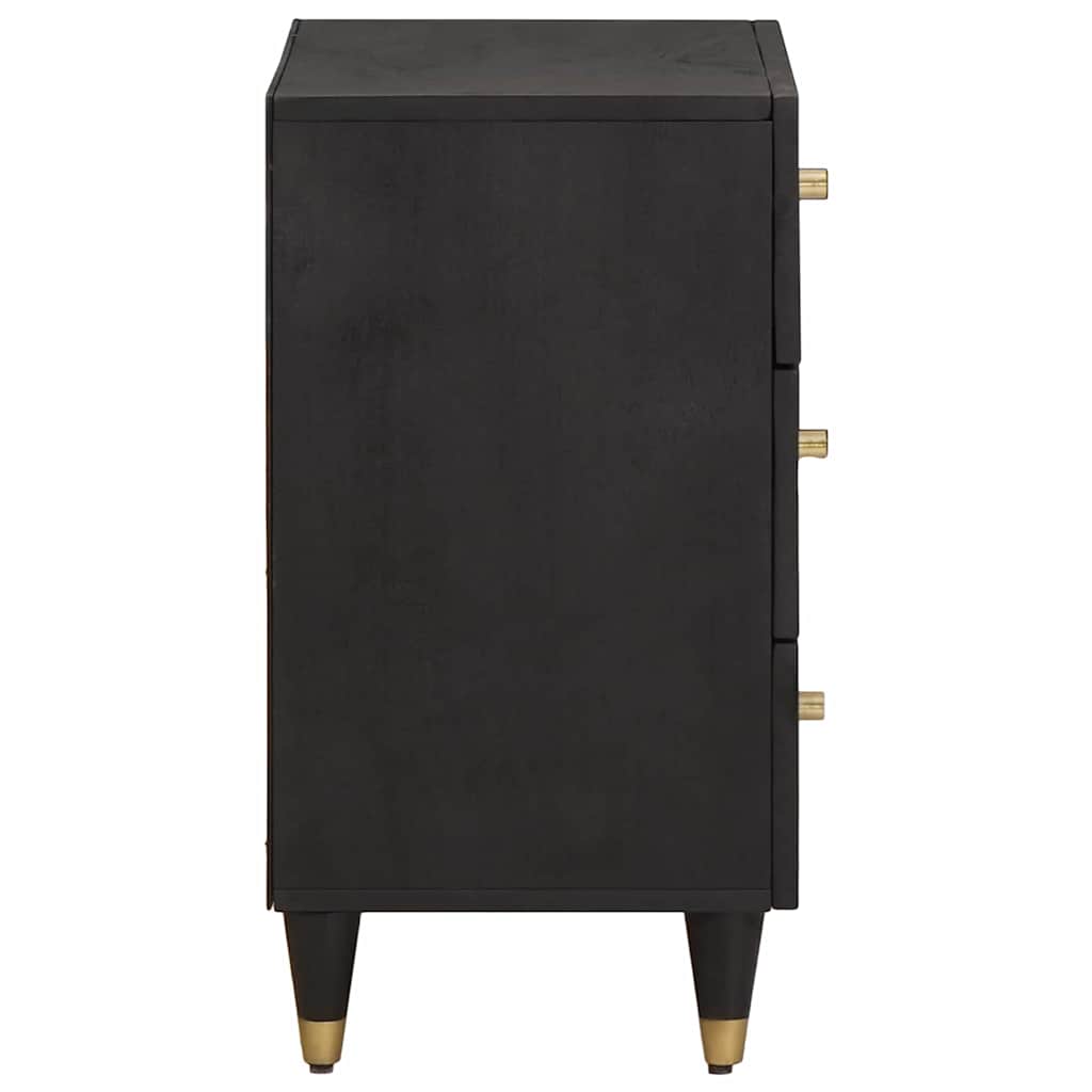 Noptiera Negru 50 x 33 x 62 cm Lemn de mango solid — imaginea 5