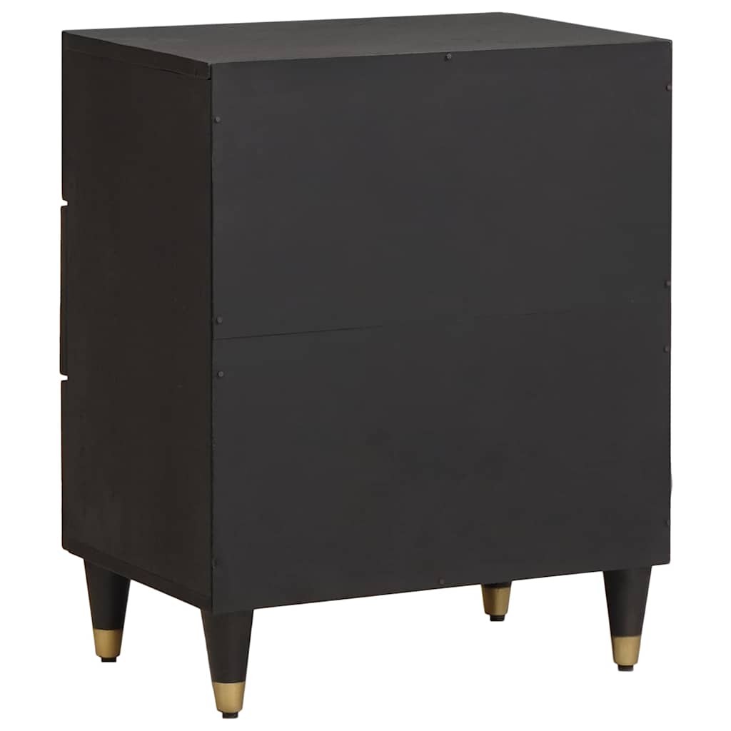 Noptiera Negru 50 x 33 x 62 cm Lemn de mango solid — imaginea 6