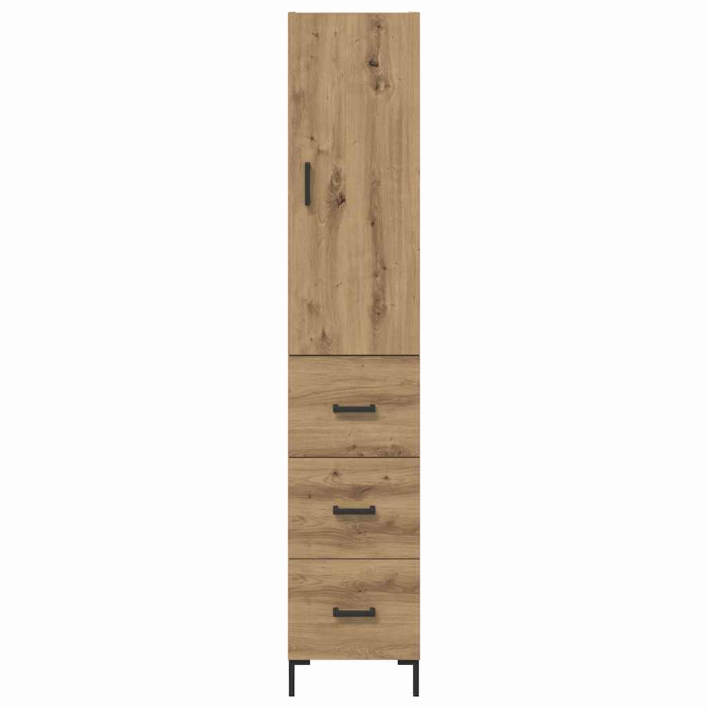 Bufet Stejar Artizanal 69,5 x 34 x 180 cm Lemn compozit — imaginea 9