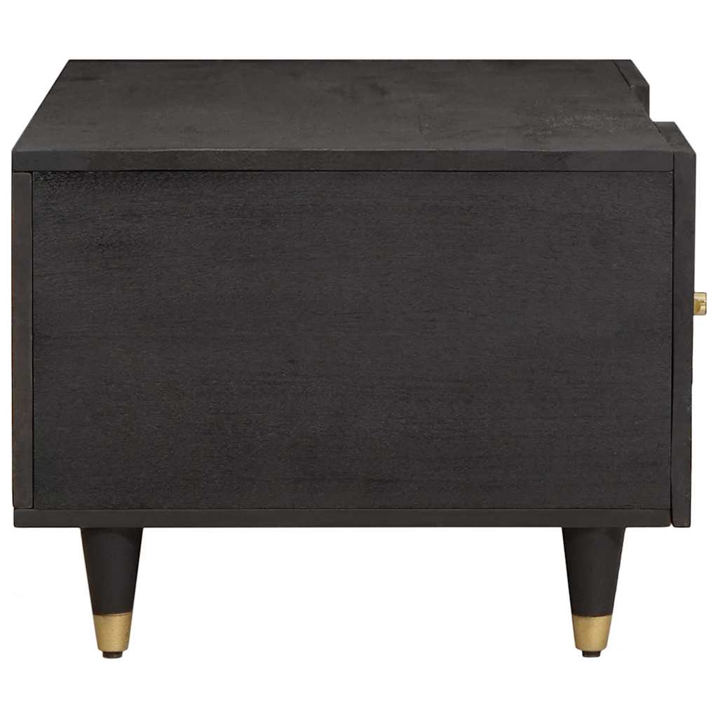 Masa de cafea Negru 100 x 54 x 40 cm Lemn de mango solid — imaginea 5