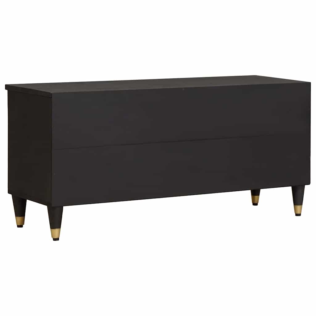 Cabinet TV cu sertar Negru 100 x 33 x 46 cm Lemn de mango solid — imaginea 6