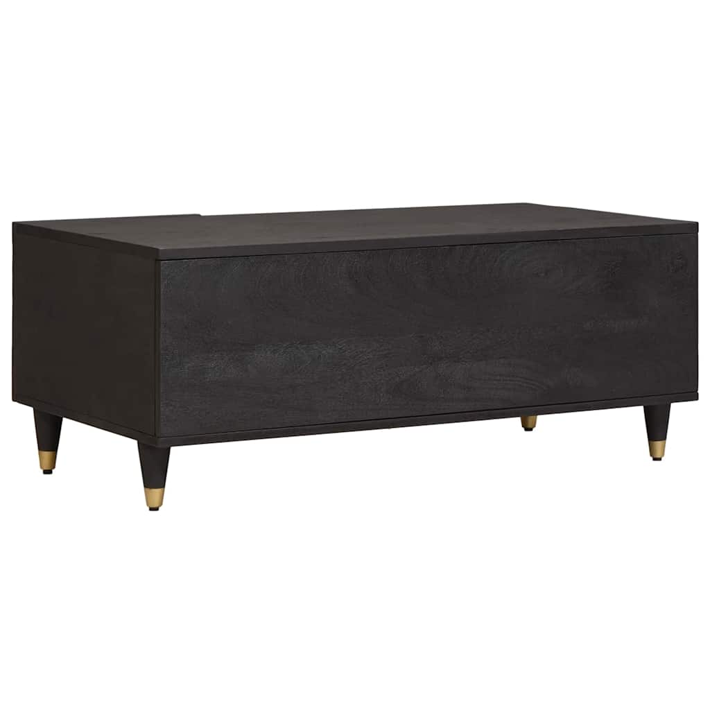 Masa de cafea Negru 100 x 54 x 40 cm Lemn de mango solid — imaginea 6