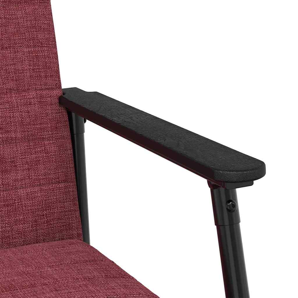 fotoliu Rosu Vin 59 x 75 x 78 cm tesatura — imaginea 9