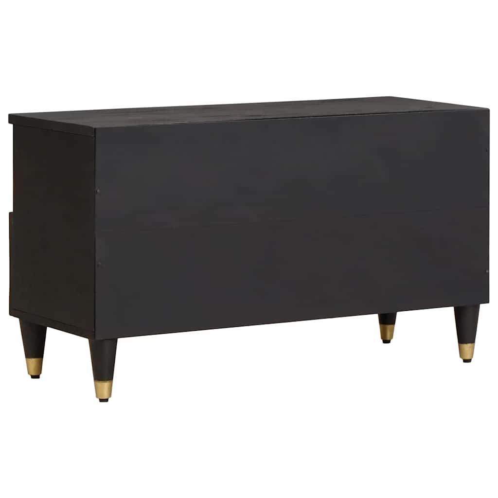 Cabinet TV cu sertar Negru 80 x 33 x 46 cm Lemn de mango solid — imaginea 6