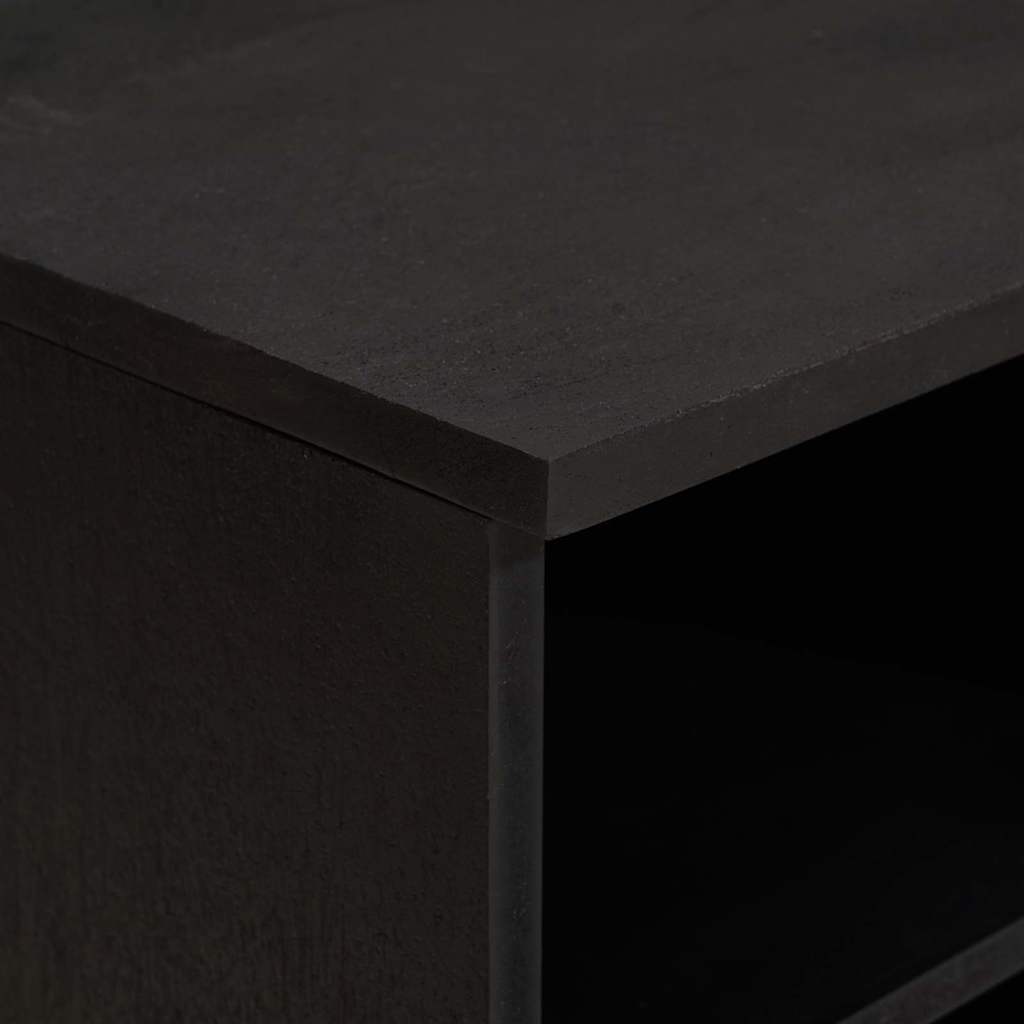 Cabinet TV cu sertar Negru 80 x 33 x 46 cm Lemn de mango solid — imaginea 7
