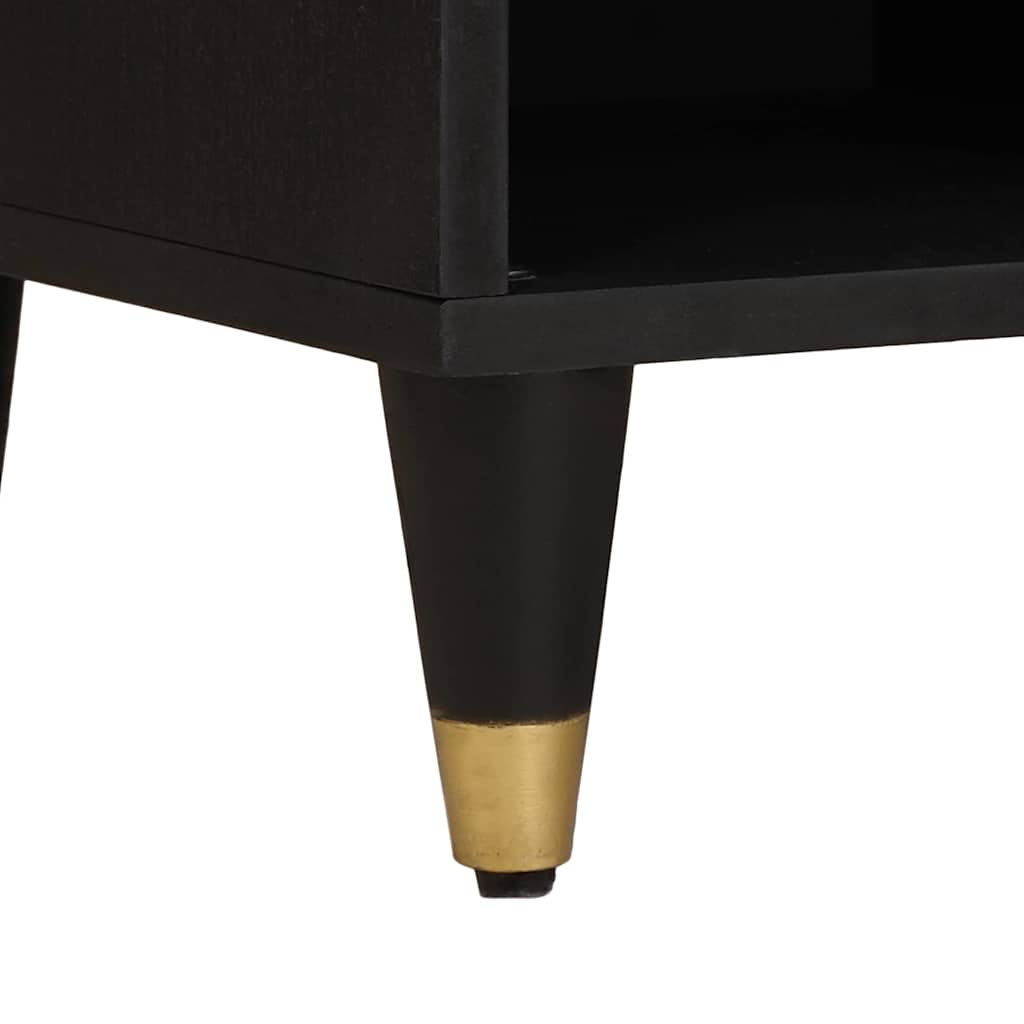 Cabinet TV cu sertar Negru 80 x 33 x 46 cm Lemn de mango solid — imaginea 9