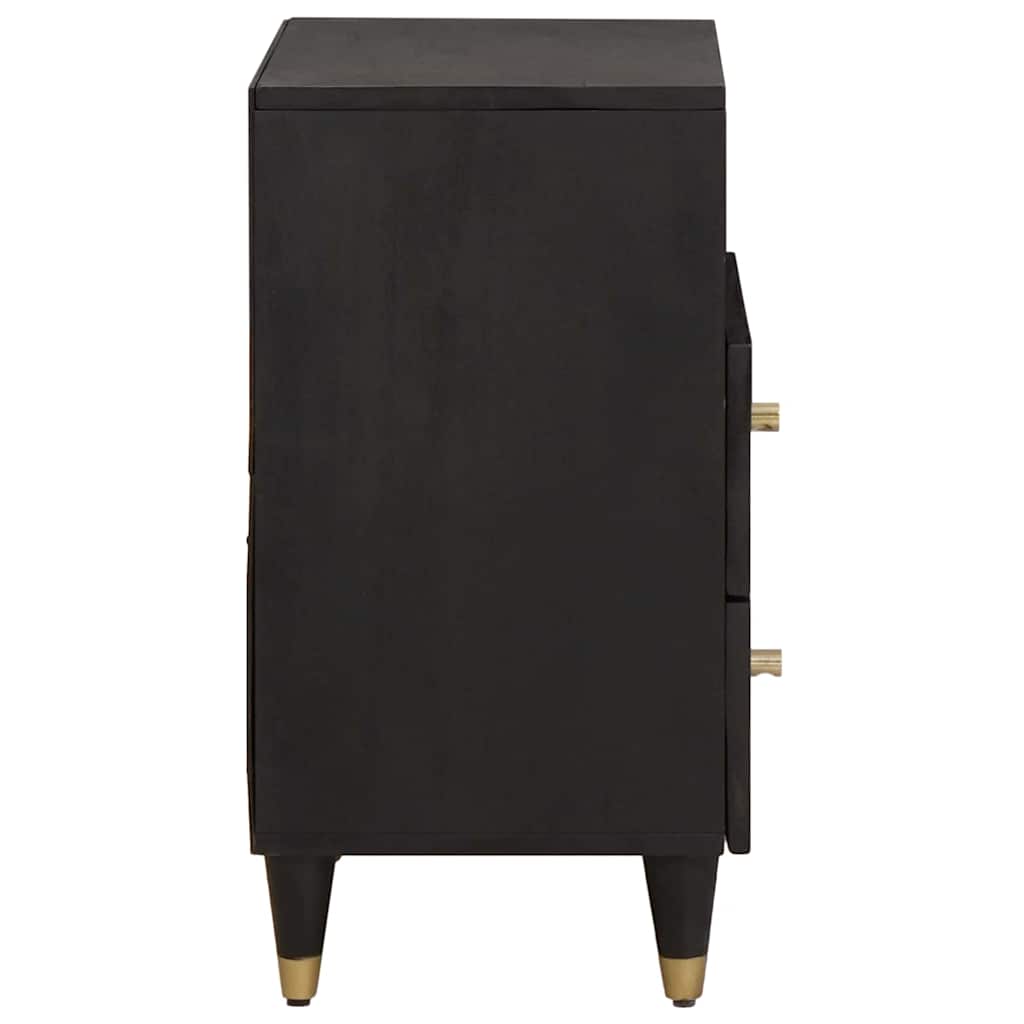 Noptiera Negru 50 x 33 x 62 cm Lemn de mango solid — imaginea 5