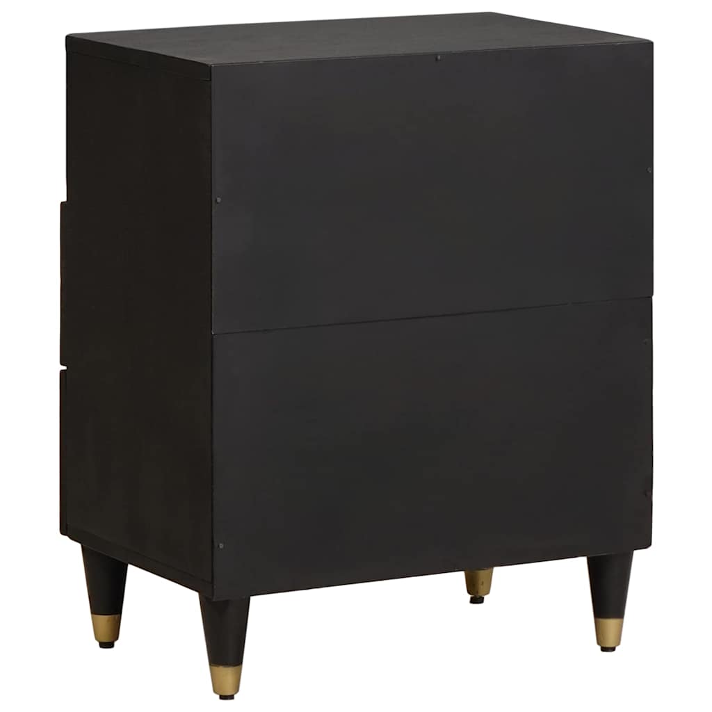 Noptiera Negru 50 x 33 x 62 cm Lemn de mango solid — imaginea 6