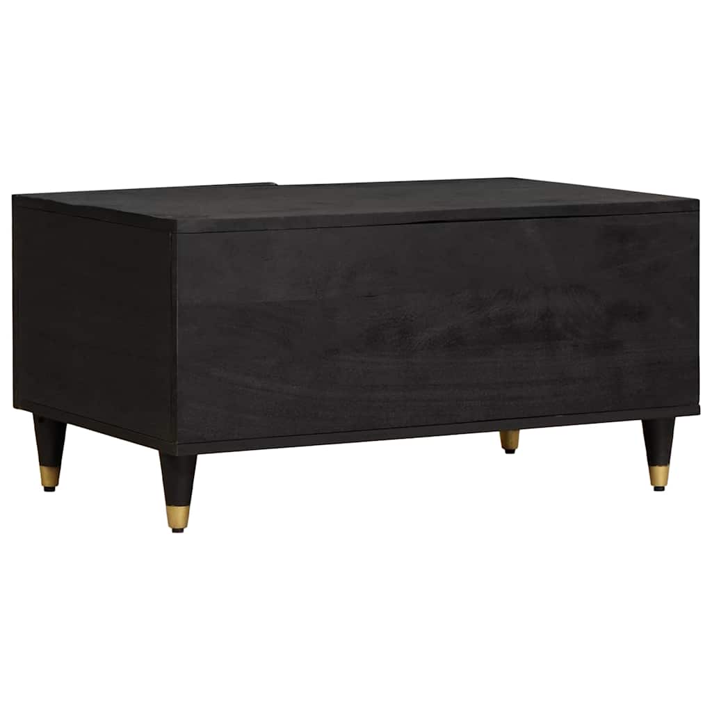 Masa de cafea Negru 80 x 50 x 40 cm Lemn de mango solid — imaginea 6