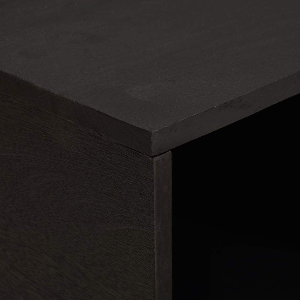 Masa de cafea Negru 80 x 50 x 40 cm Lemn de mango solid — imaginea 7