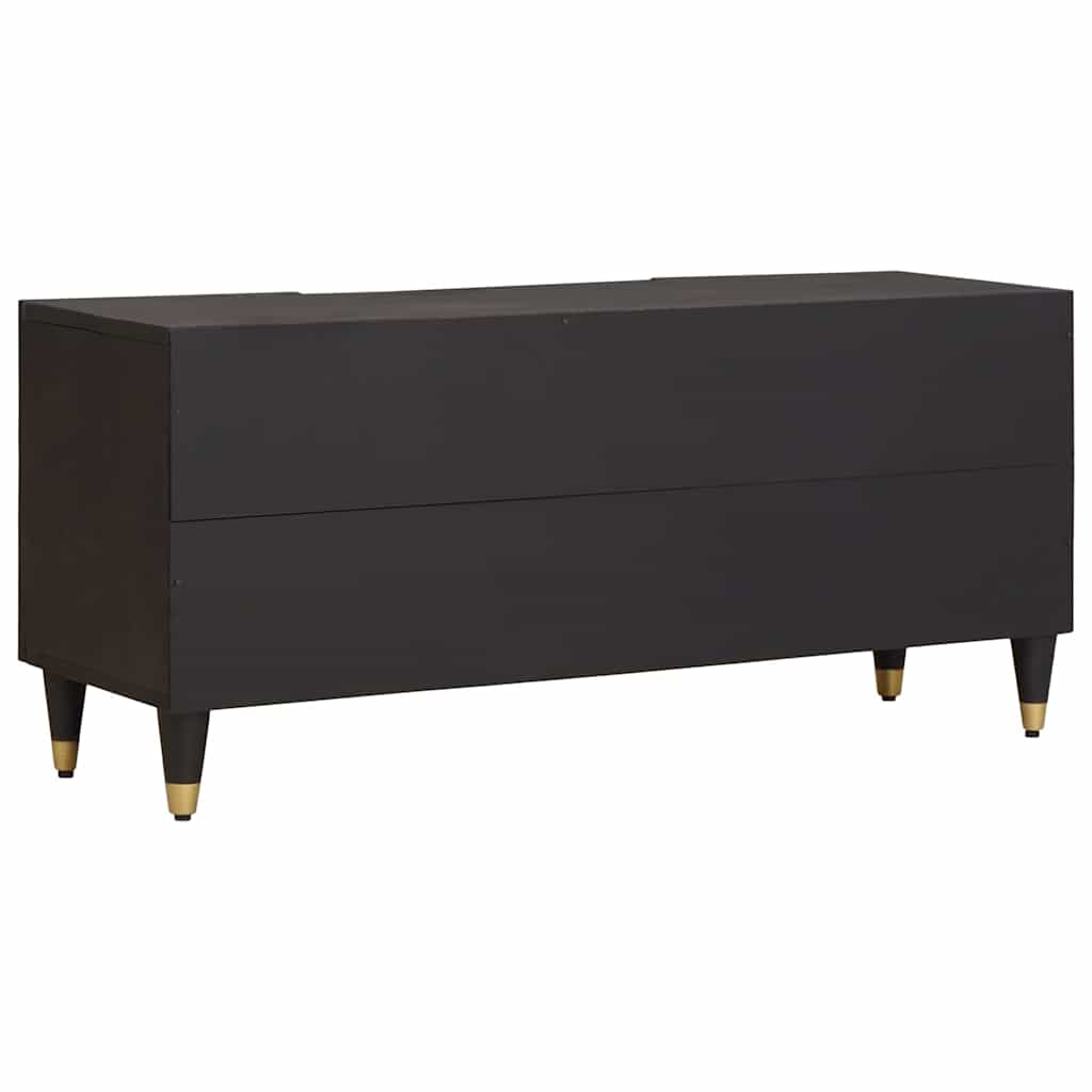 Cabinet TV cu sertar Negru 105 x 33 x 46 cm Lemn de mango solid — imaginea 6