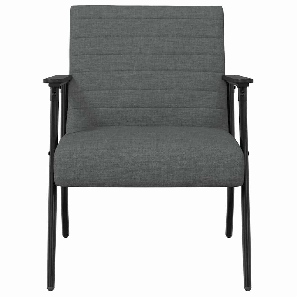 fotoliu Gri inchis 59 x 75 x 78 cm tesatura — imaginea 5