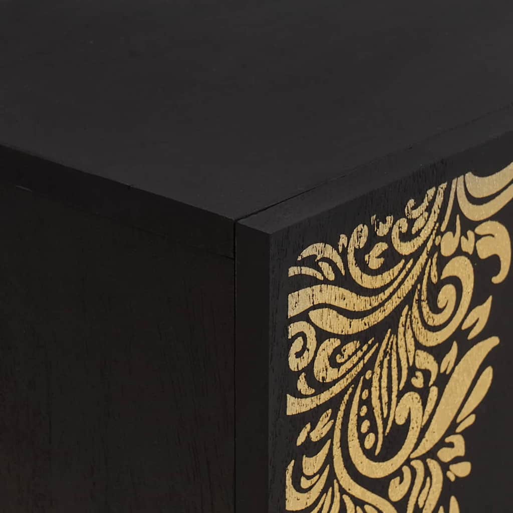 Cabinet TV cu sertar Negru 105 x 33 x 46 cm Lemn de mango solid — imaginea 7