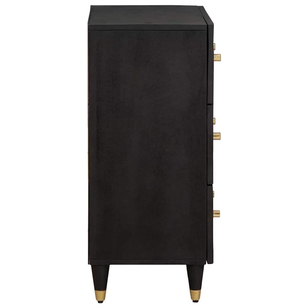 Bufet Negru 60 x 33 x 75 cm Lemn de mango solid — imaginea 4