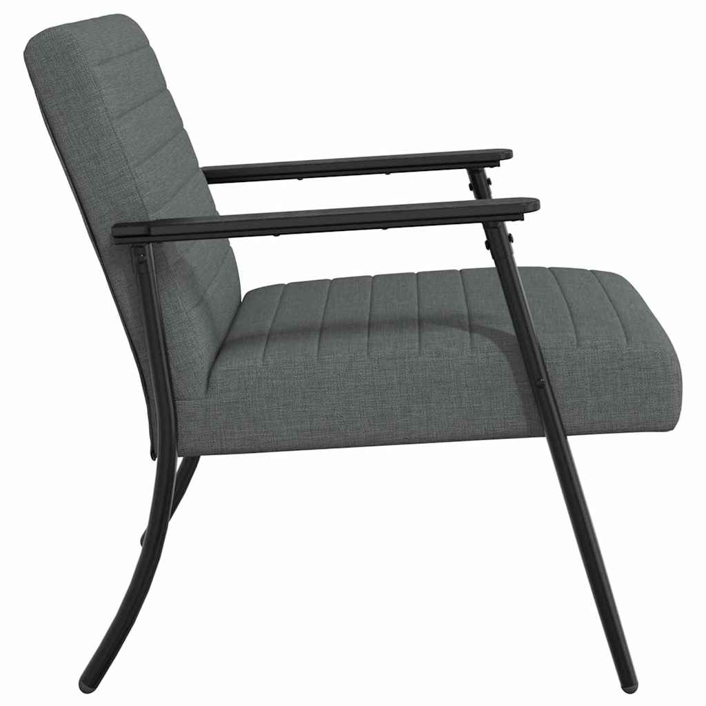 fotoliu Gri inchis 59 x 75 x 78 cm tesatura — imaginea 6