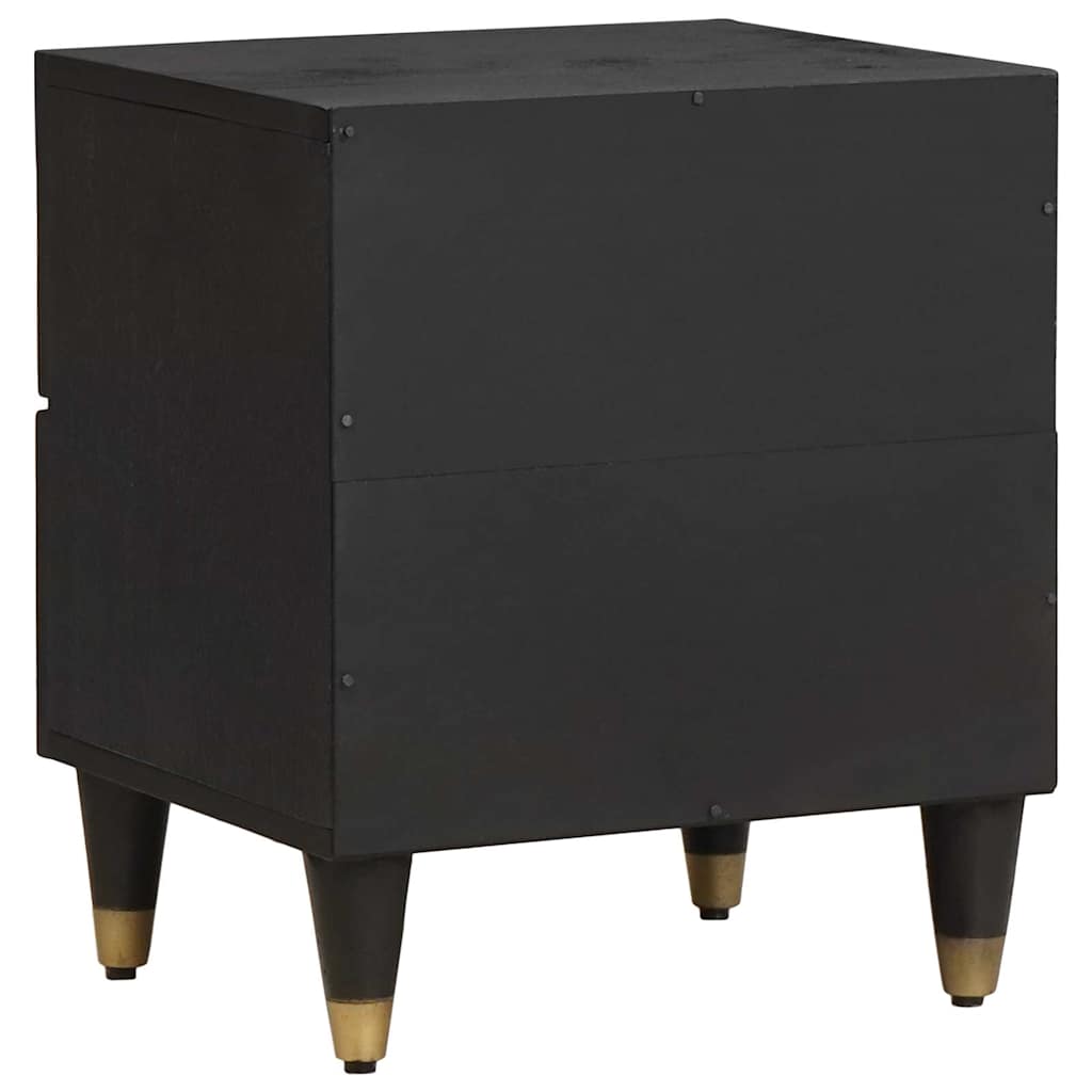 Noptiera Negru 40 x 33 x 46 cm Lemn de mango solid — imaginea 6