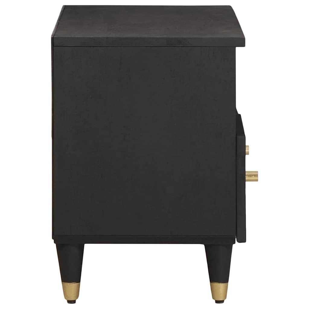 Cabinet TV cu sertar Negru 70 x 33 x 46 cm Lemn de mango solid — imaginea 5
