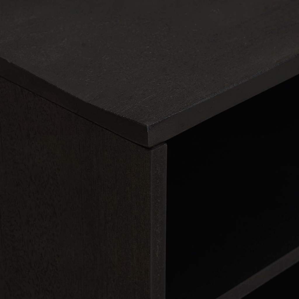 Cabinet TV cu raft Negru 80 x 33 x 46 cm Lemn de mango solid — imaginea 7