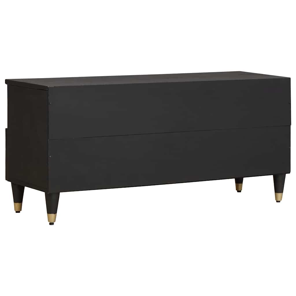 Cabinet TV cu sertar Negru 100 x 33 x 46 cm Lemn de mango solid — imaginea 6