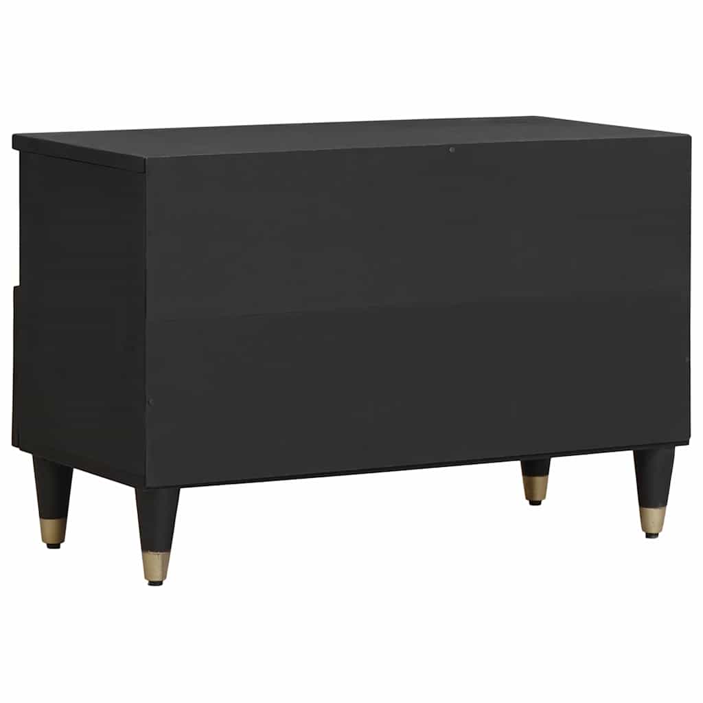 Cabinet TV cu sertar Negru 70 x 33 x 46 cm Lemn de mango solid — imaginea 6