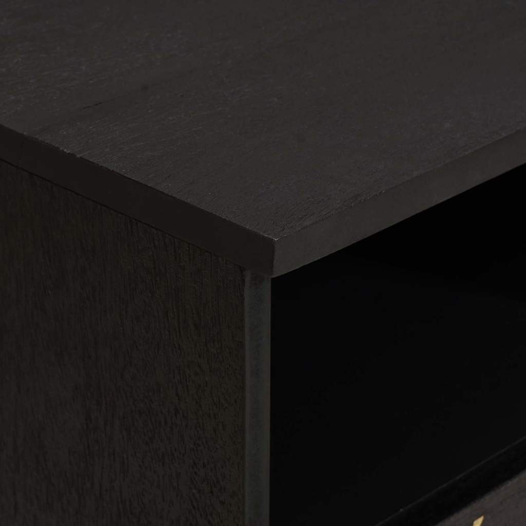Cabinet TV cu sertar Negru 100 x 33 x 46 cm Lemn de mango solid — imaginea 7
