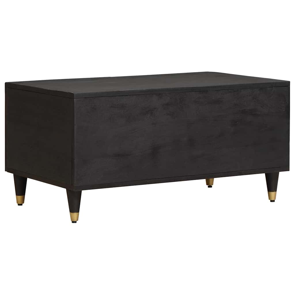 Masa de cafea Negru 80 x 50 x 40 cm Lemn de mango solid — imaginea 6
