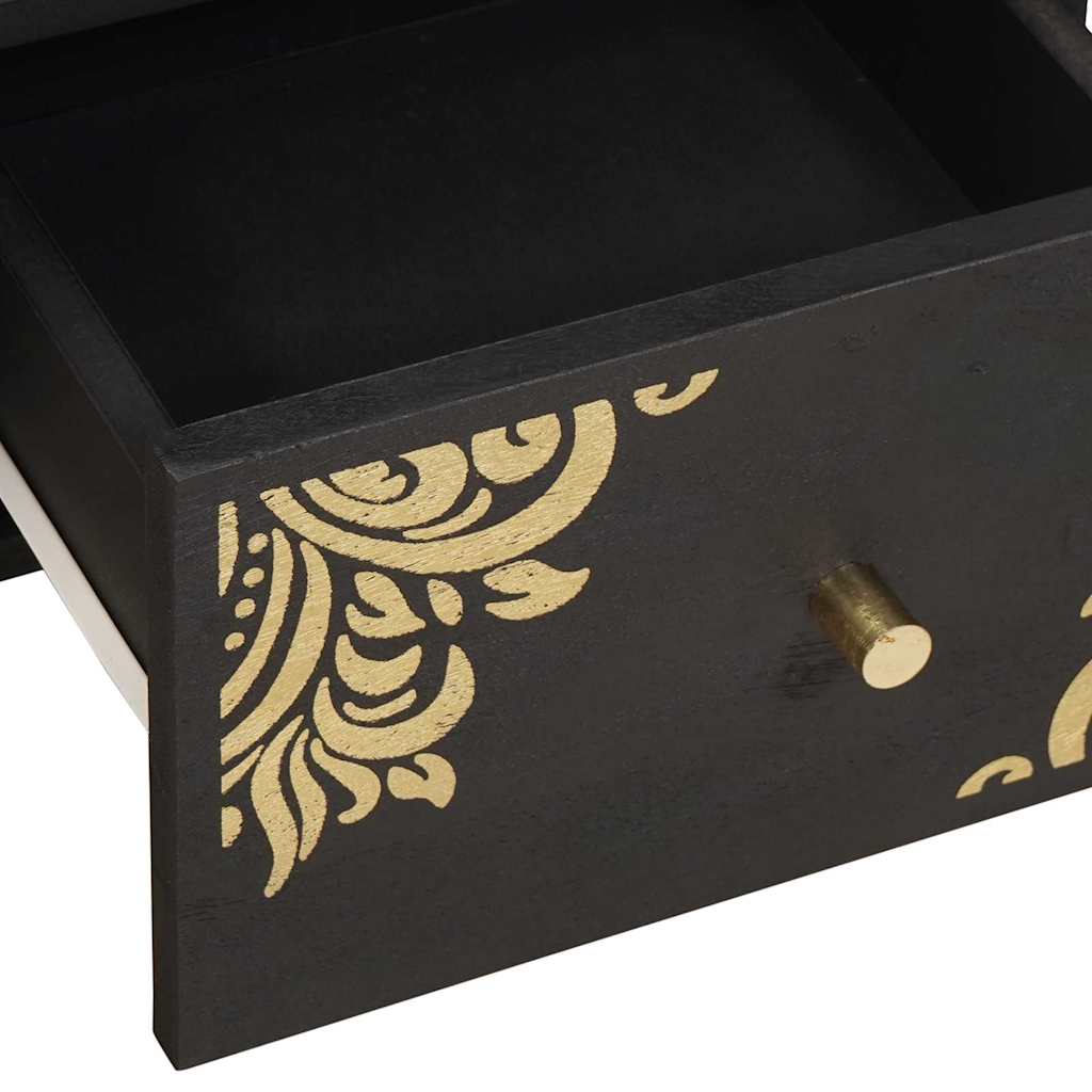 Cabinet TV cu sertar Negru 70 x 33 x 46 cm Lemn de mango solid — imaginea 8