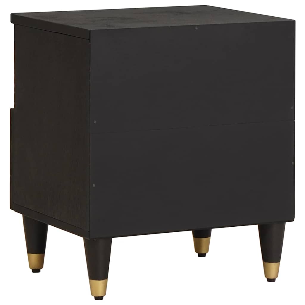 Noptiera Negru 40 x 33 x 46 cm Lemn de mango solid — imaginea 6