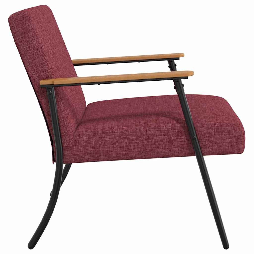 fotoliu Rosu Vin 59 x 75 x 78 cm tesatura — imaginea 6