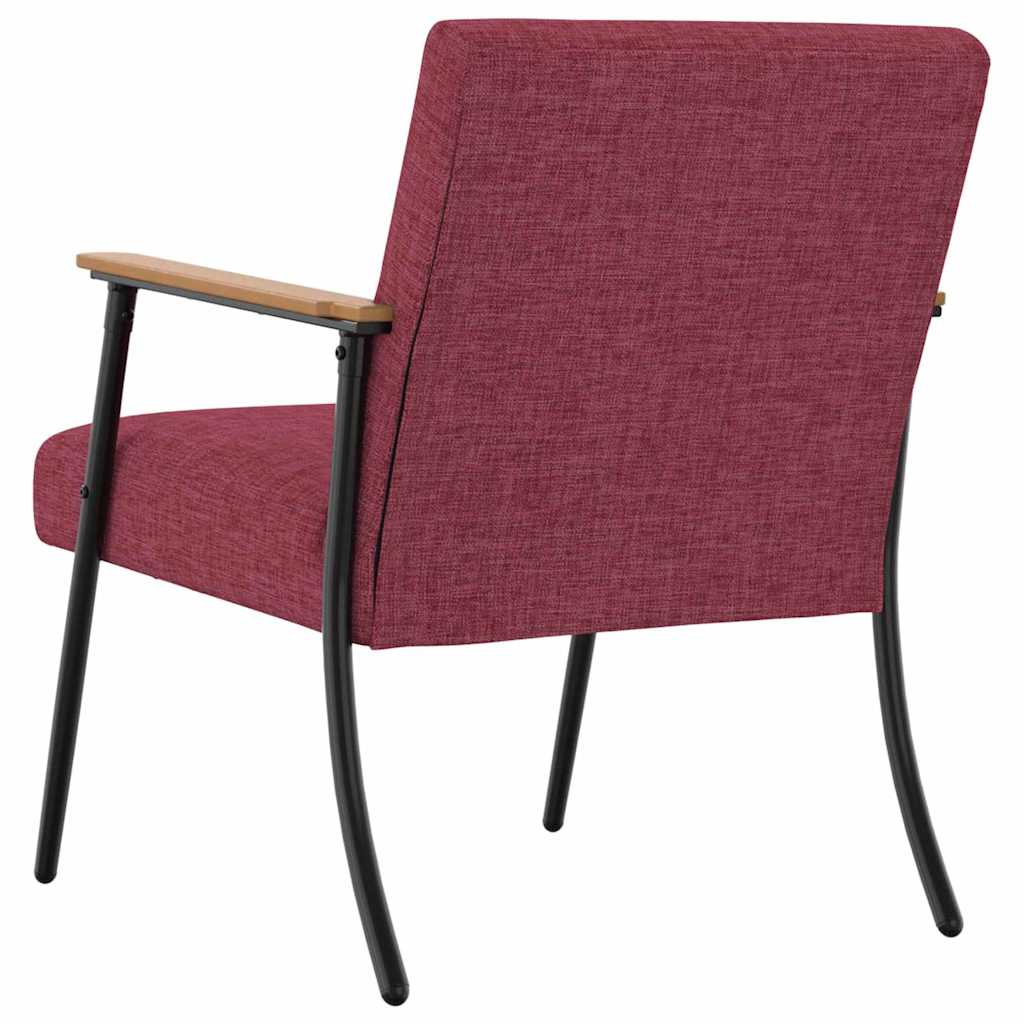 fotoliu Rosu Vin 59 x 75 x 78 cm tesatura — imaginea 7