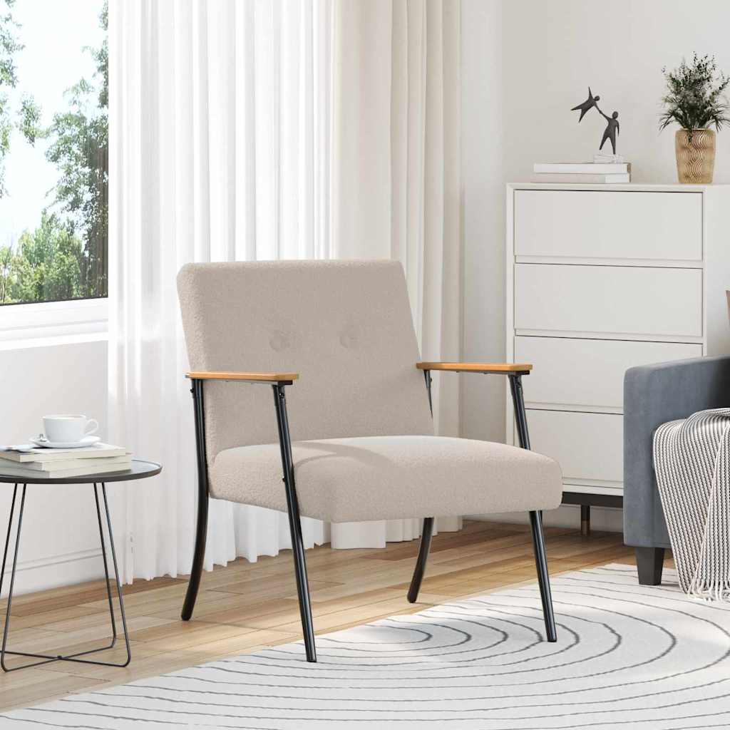 fotoliu Gri deschis 59 x 75 x 78 cm — imaginea 2