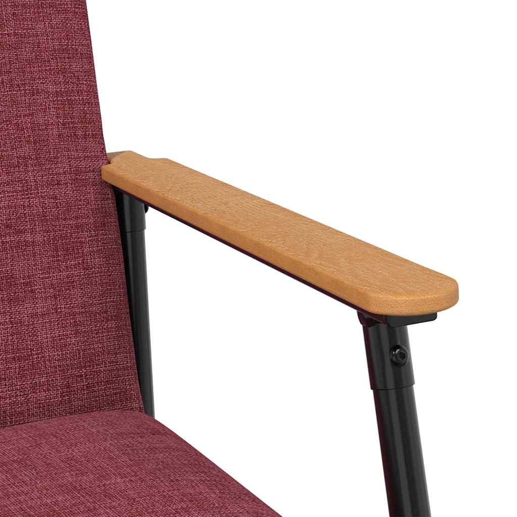 fotoliu Rosu Vin 59 x 75 x 78 cm tesatura — imaginea 9