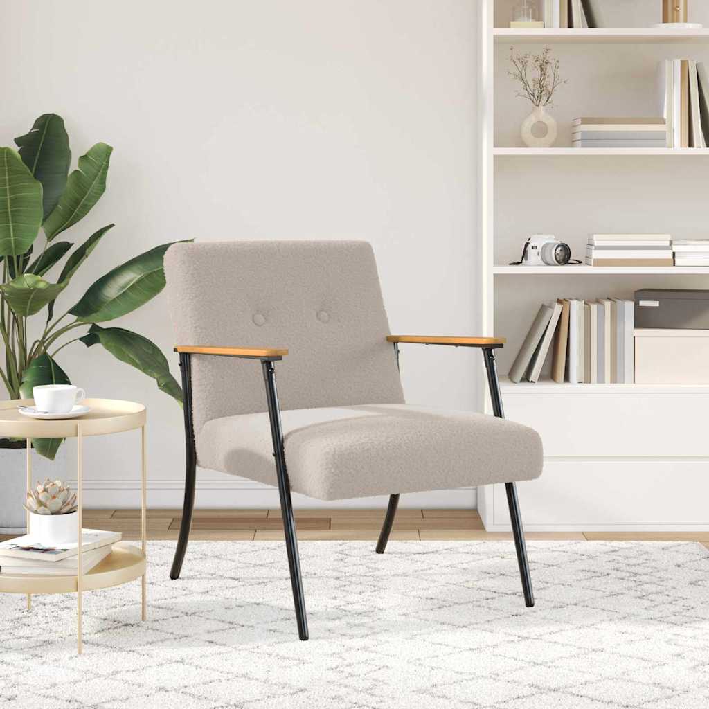 fotoliu Gri deschis 59 x 75 x 78 cm — imaginea 4
