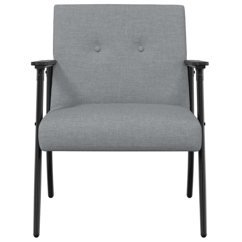 fotoliu Gri deschis 59 x 75 x 78 cm tesatura — imaginea 5