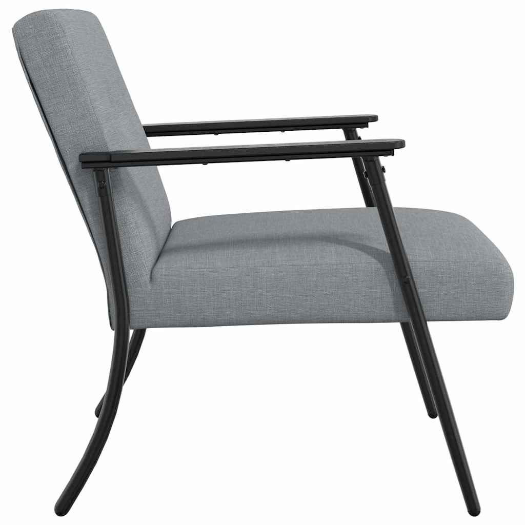fotoliu Gri deschis 59 x 75 x 78 cm tesatura — imaginea 6