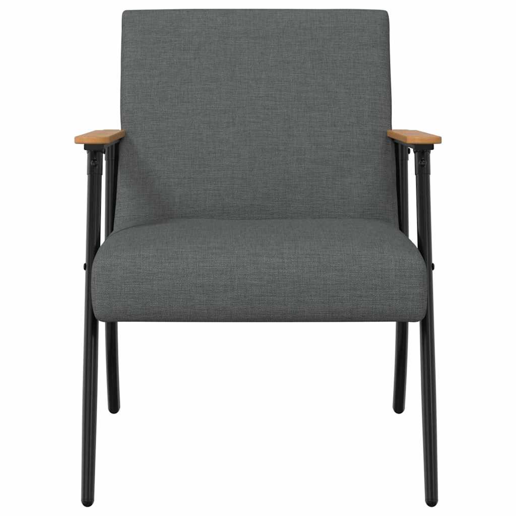 fotoliu Gri inchis 59 x 75 x 78 cm tesatura — imaginea 5