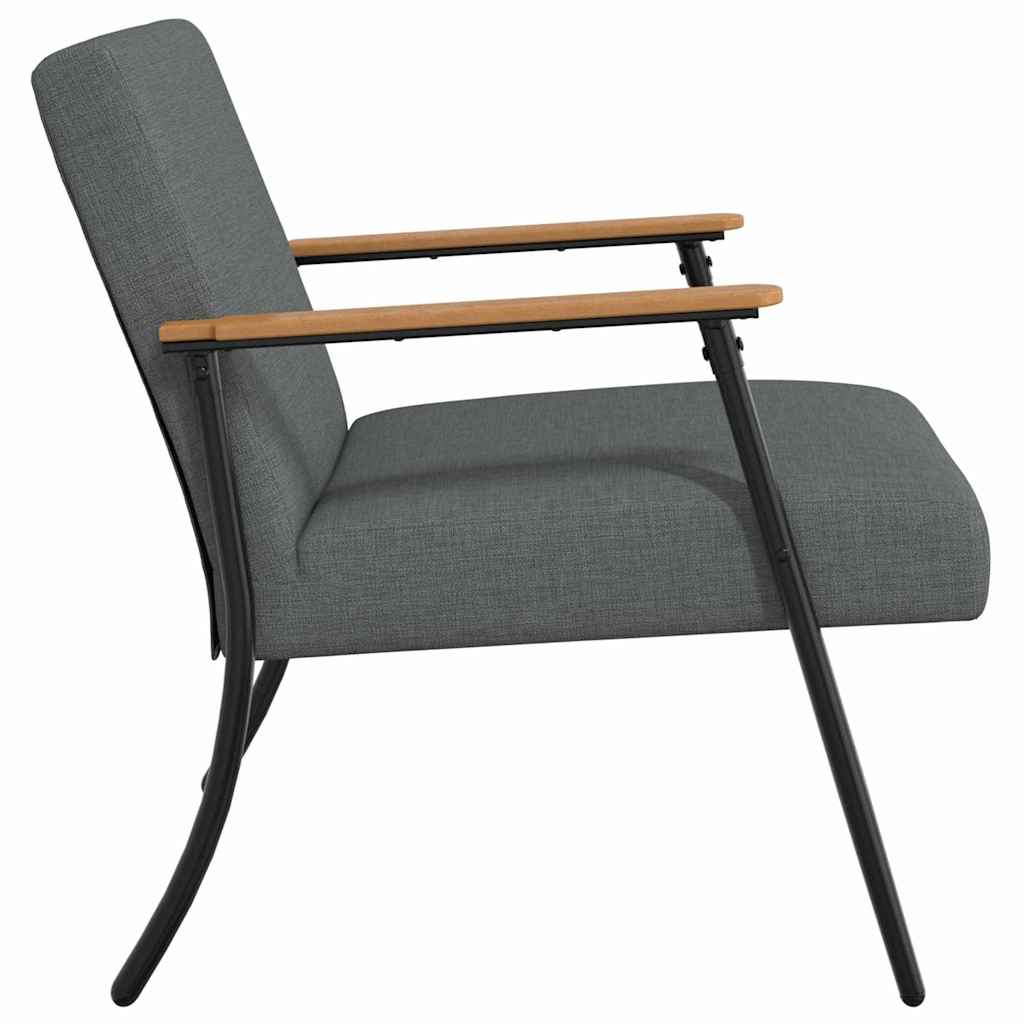 fotoliu Gri inchis 59 x 75 x 78 cm tesatura — imaginea 6
