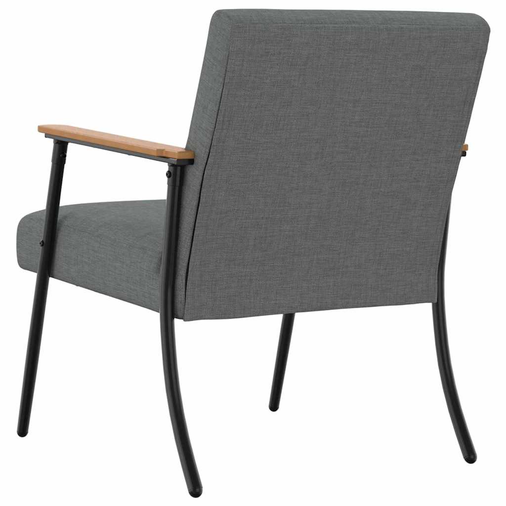 fotoliu Gri inchis 59 x 75 x 78 cm tesatura — imaginea 7