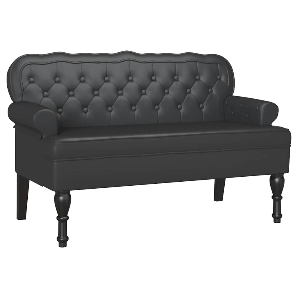 Banca Chesterfield Negru 119.5 x 64.5 x 75 cm Piele artificiala